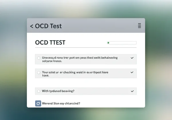 User taking a confidential online OCD assessment test