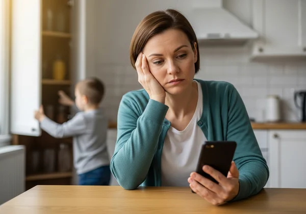 Concerned parent considering child's OCD evaluation.