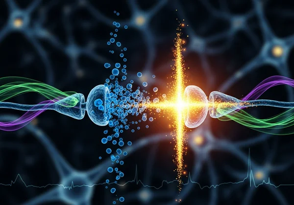 Visual representation of neurotransmitters like serotonin