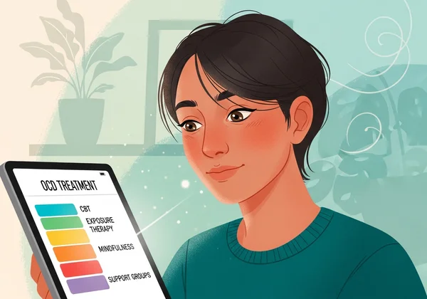 Person reflecting on managing OCD with hope