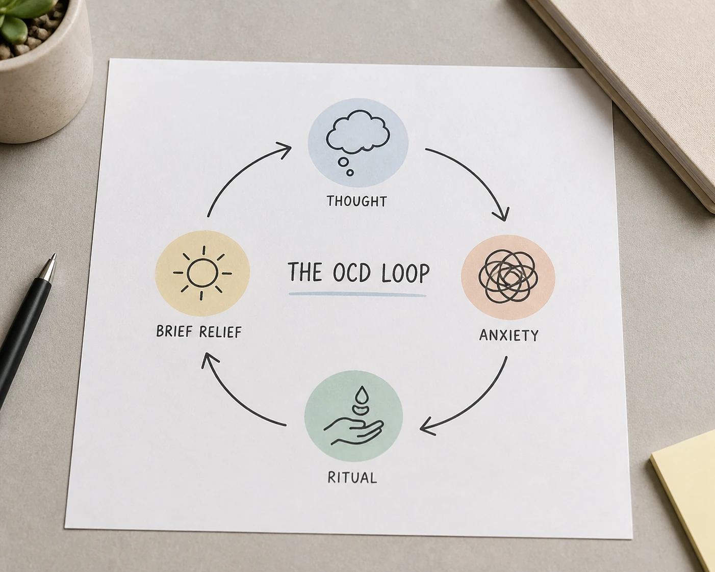 OCD loop visual on paper