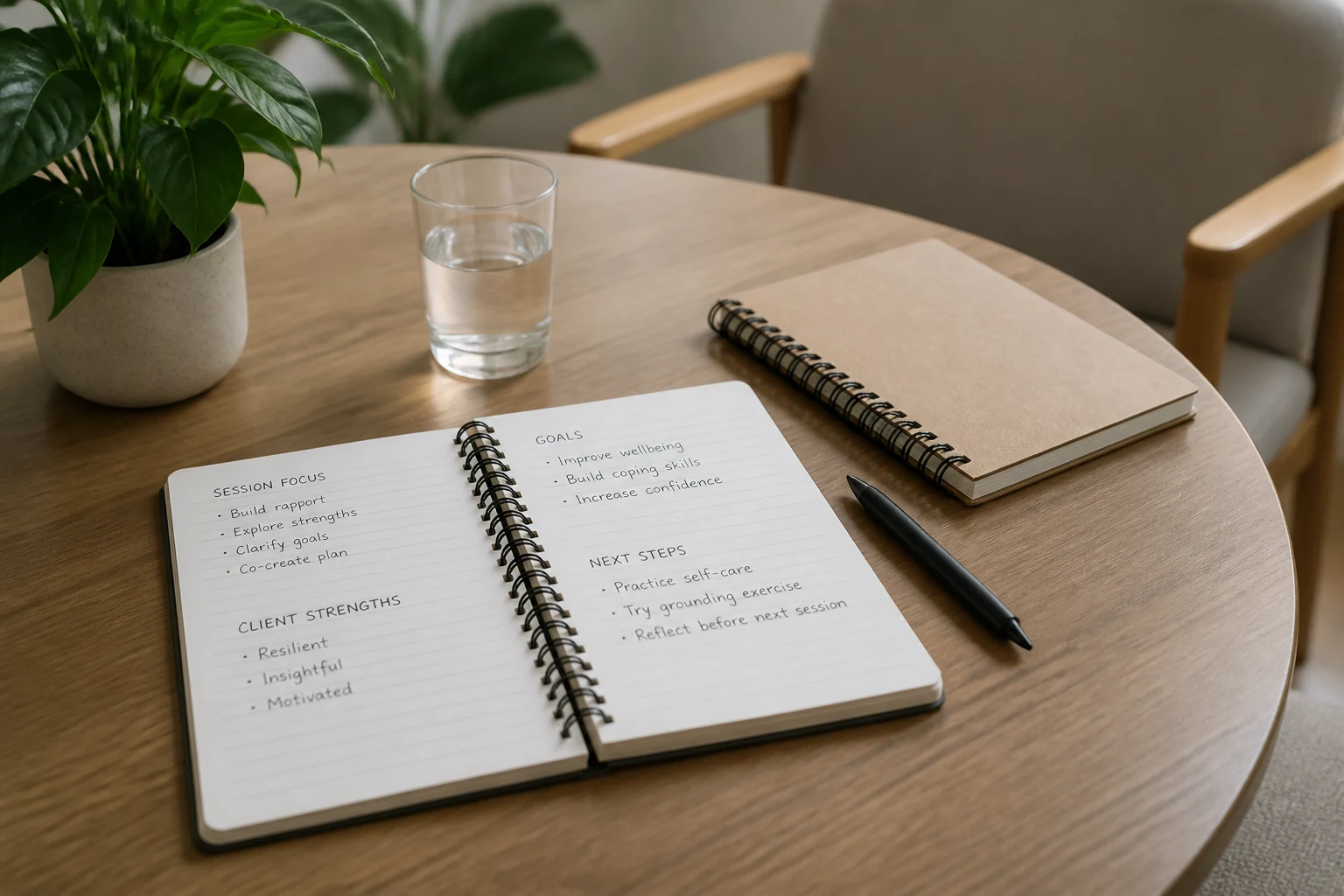 Supportive therapy planning notes